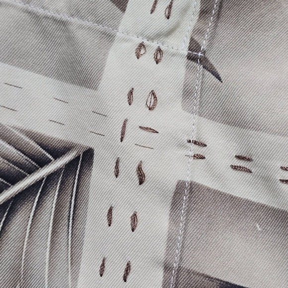 Tori Richard Mens Silk Floral Button Up Shirt Brown Size L Resort Hawaiian - Picture 9 of 13